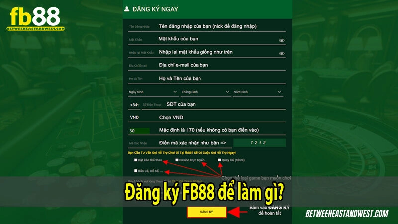 Đăng Ký FB88 6 Đăng ký FB88 để làm gì?